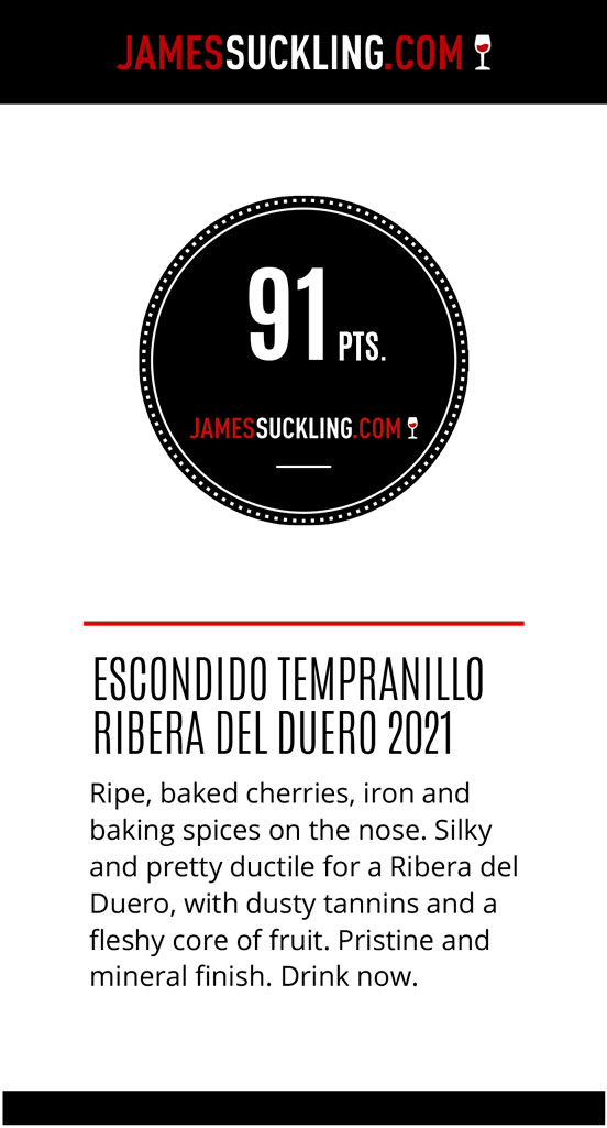 Bodega La Milagrosa Escondido Tempranillo Ribera del Duero91 puntos 2021